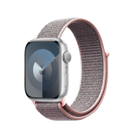 Crong Nylon - Sportszíj Apple Watch 38/40/41/42 mm-hez (Világosrózsaszín)