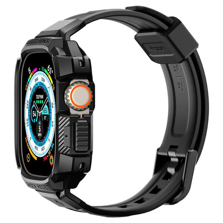 Spigen Rugged Armor Pro - Řemínek s pouzdrem pro Apple Watch Ultra 49 mm (Černá)