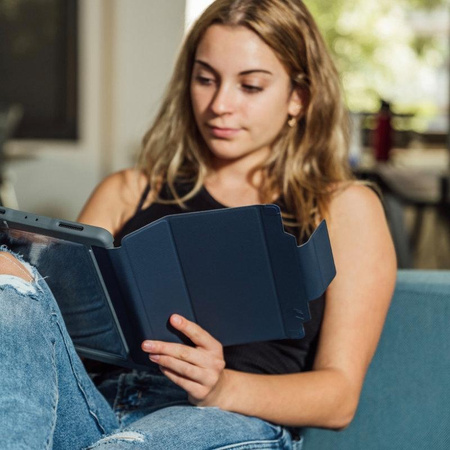 STM Dux Plus Duo - Páncélozott tok iPad 10,2" (2021-2019) MIL-STD-810G készülékhez Apple Pencil töltéssel (éjkék)