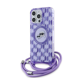 Karl Lagerfeld IML Crossbody Monogram Karl & Choupette Head MagSafe - iPhone 15 Pro Case (violet)