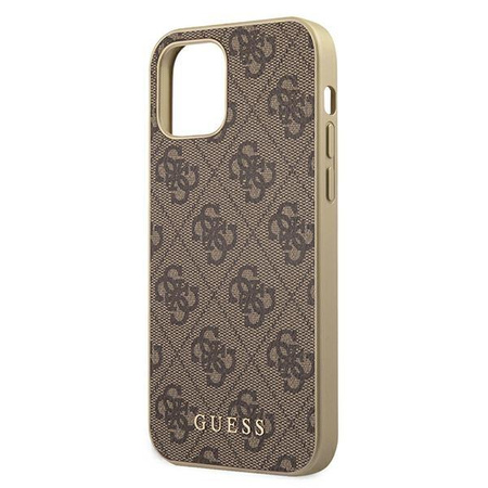 Guess 4G Collection - Etui iPhone 12 / iPhone 12 Pro (brązowy)