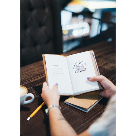 Skórzany Notatnik Harry Potter Notes z Gumką w Linie i Kropki Niebieski