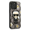 Karl Lagerfeld Iconic Karl Flower - Hülle für iPhone 13 Pro (Grau)