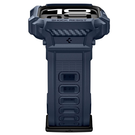 Spigen Rugged Armor Pro V2 – Strap with Case for Apple Watch 10/11 42mm (Navy Blue)