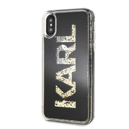 Karl Lagerfeld Logo Karl - iPhone Xs / X Case (Gold Glitter)