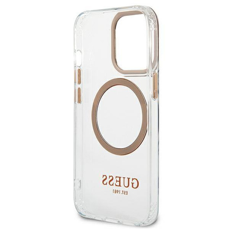 Guess Metal Outline Magsafe - iPhone 13 Pro Tasche (Transparent)