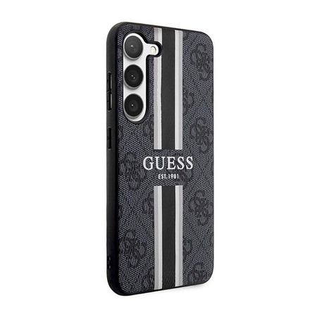 Guess 4G Printed Stripe - pouzdro pro Samsung Galaxy S23 (černé)