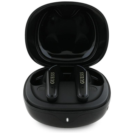 Guess Flat Classic Logo Electroplated - TWS headphones + charging case (black)