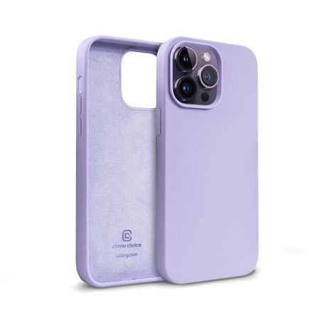 Crong Color Cover Liquid Silicone Case for iPhone 14 Pro (Purple)
