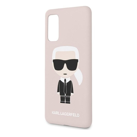 Karl Lagerfeld Fullbody szilikon ikonikus - Samsung Galaxy S20 tok (világos rózsaszín)
