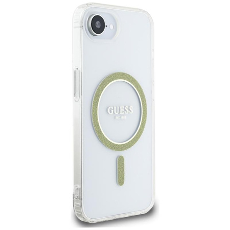 Guess IML Glitter Circle MagSafe - Case for iPhone 16e (transparent)