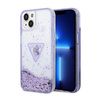 Pouzdro Guess Liquid Glitter Triangle Logo - pouzdro pro iPhone 14 Plus (fialové)