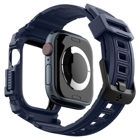 Spigen Rugged Armor Pro - Armband mit Hülle für Apple Watch 10 46 mm (Marineblau)