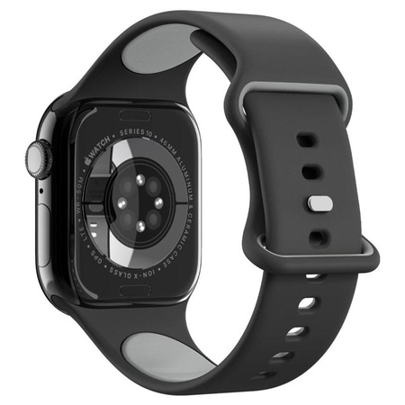 PASEK SILIKONOWY DO APPLE WATCH ULTRA SE 10 9 8 | 44 45 46 49 CZARNY SPIGEN