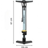 Dunlop - Floor pump for bikes, balls, mattresses with pressure gauge (Blue)