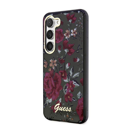 Guess Flower Collection - Hülle für Samsung Galaxy S23+ (Khaki)