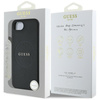 Guess Grained Ring MagSafe - Tasche für iPhone 16e (schwarz)