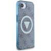 Guess IML Metal Glitter 4G Circle Triangle MagSafe - Case for iPhone 16e (blue)