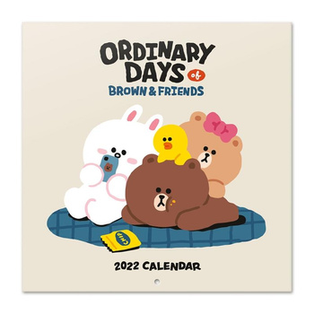 Line Friends - Wandkalender 2022 Jahr 30 x 30 cm