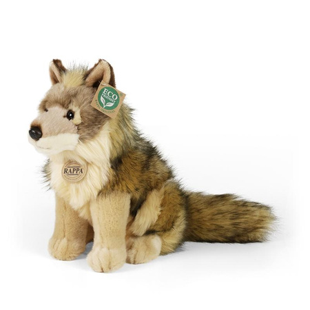 Rappa - Mascotte réaliste en peluche Coyote assis 24 cm Respect de l'environnement