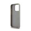 DKNY Leather Mono Stripe & Metal Logo - iPhone 15 Pro Max Case (beige)