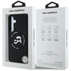 Karl Lagerfeld Silicone Double Heads And Circle MagSafe - Hülle für Samsung Galaxy S25 (Schwarz)