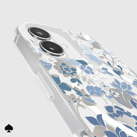 Kate Spade New York Protective Gems MagSafe - Hülle für iPhone 16 (Flowerbed Blue)