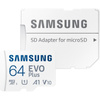 Samsung microSDXC EVO Plus - 64 GB UHS-I U1 A1 V10 memóriakártya adapterrel