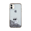 Karl Lagerfeld Liquid Glitter Choupette - pouzdro pro iPhone 11 (průhledné)