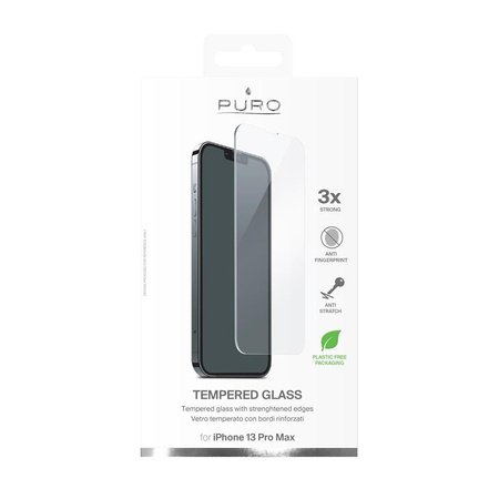 Verre de protection d'écran trempé PURO pour iPhone 14 Plus / iPhone 13 Pro Max