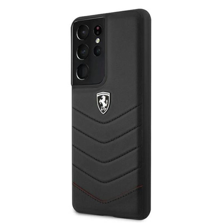 Ferrari Off Track Quilted - Samsung Galaxy S21 Ultra Tasche (schwarz)