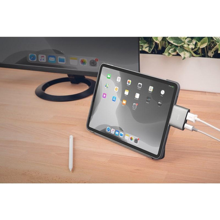 Moshi USB-C Adapter - Adapter für HDMI 4K und HDR mit 60W Power Delivery Ladeunterstützung (Titanium Gray)