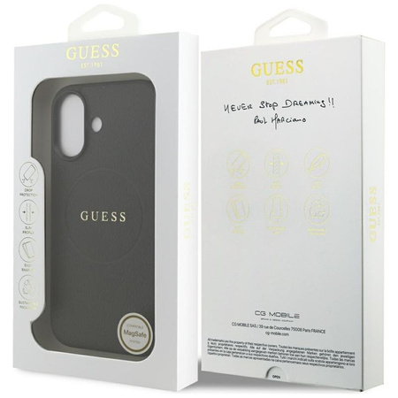 Guess Grained Ring MagSafe - Hülle iPhone 17 (schwarz)