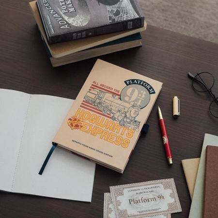 Harry Potter - Quaderno / Quaderno A5 con penna Piattaforma 9 3/4