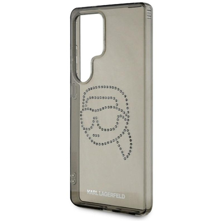 Karl Lagerfeld Rhinestones Karl Head Logo - Hülle für Samsung Galaxy S25 Ultra (Schwarz)