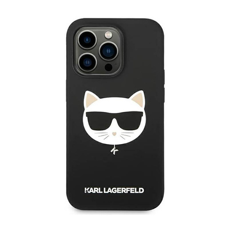 Karl Lagerfeld Choupette Head MagSafe Silicone - Etui iPhone 14 Pro (czarny)