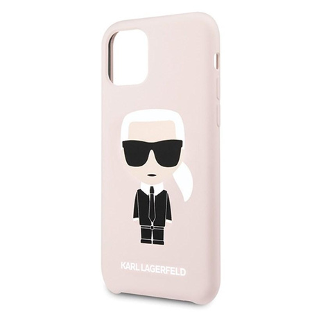 Karl Lagerfeld Fullbody Silicone Iconic - pouzdro pro iPhone 11 (růžové)
