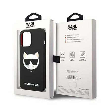 Karl Lagerfeld Choupette Head MagSafe Silicone - Etui iPhone 14 Pro Max (czarny)