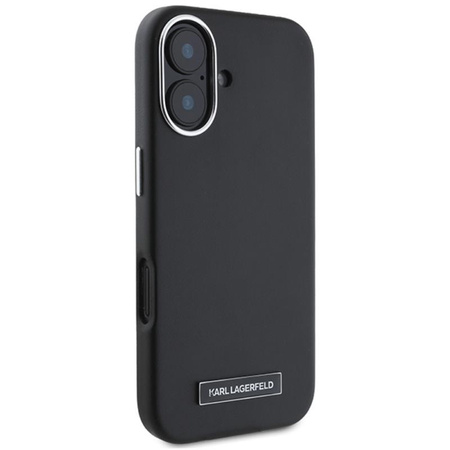 Karl Lagerfeld FW Metal Plate MagSafe - Pouzdro pro iPhone 16 Plus (černé)