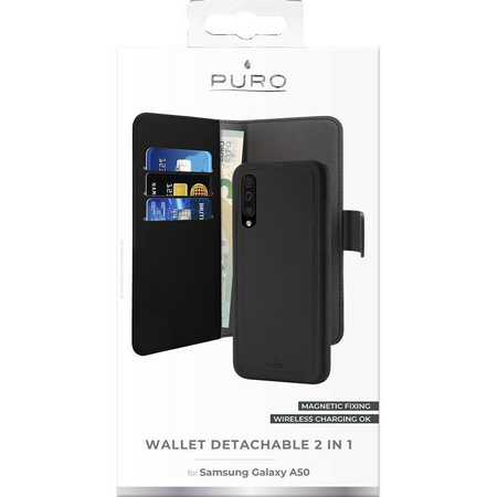 PURO Wallet Detachable - 2-in-1 Case Samsung Galaxy A50 (2019) / A50s / A30s (black)