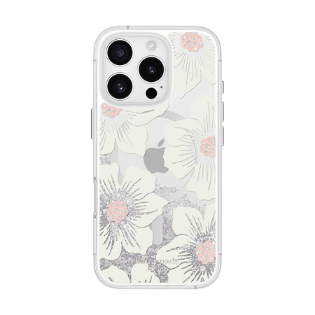 Kate Spade New York Liquid Glitter MagSafe - Hülle für iPhone 16 Pro (Hollyhock Floral)