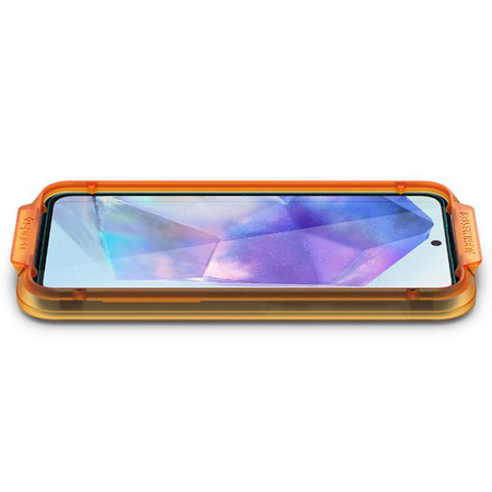 Spigen Alm Glas.TR 2-Pack - gehärtetes Glas für Samsung Galaxy A55 5G (2 Stk.) (Transparent)