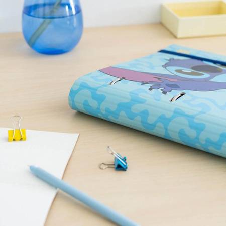 Disney Stitch - classeur A4 de la collection Tropical (4 anneaux, élastique)