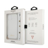 Guess White Pearl Strap - Coque pour iPhone 13 Mini (Transparent)