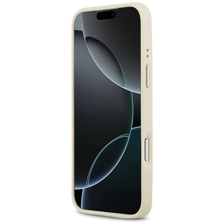 Guess Grained Strass Logo MagSafe - Pouzdro iPhone 17 Pro Max (béžový)