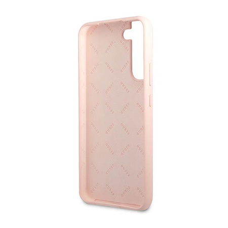 Guess Silicone Script Metal Logo - Samsung Galaxy S23+ Case (pink)