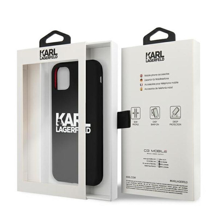 Karl Lagerfeld Silicone Stack Logo - pouzdro pro iPhone 11 (černé)