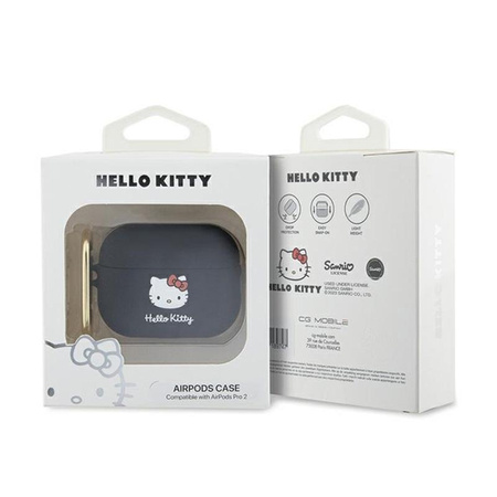 Hello Kitty Silicone 3D Kitty Head - AirPods Pro 2 Case (black)