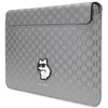 Karl Lagerfeld NFT Saffiano Monogram Ikonik Choupette Sleeve - 14" Notebook Case (Silver)