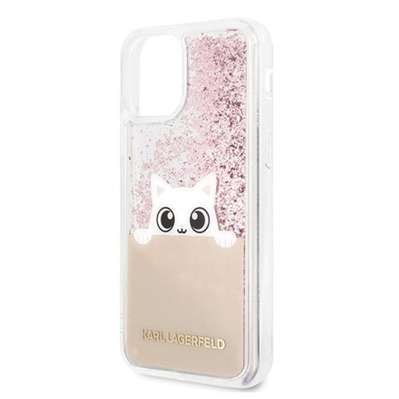 Karl Lagerfeld K-Peek A Boo - iPhone 11 Pro Tasche (Glitter Pink Gold)